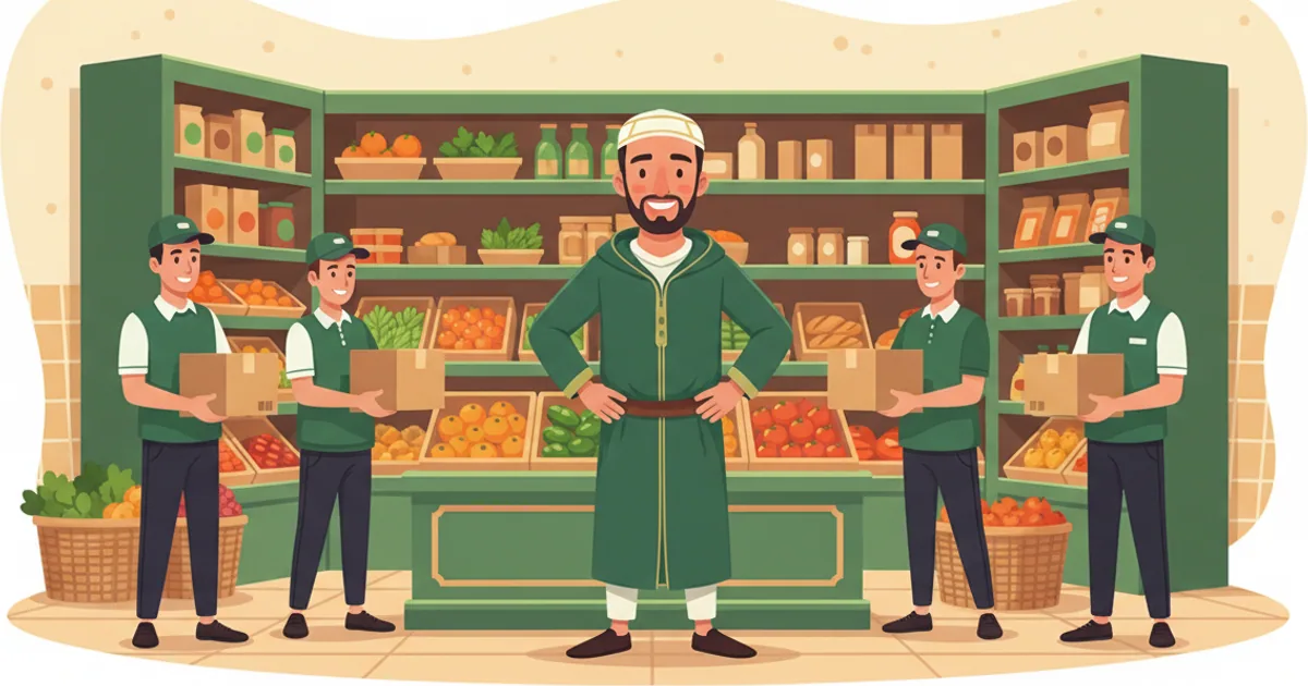 Organized shopkeeper with neat inventory and multiple supplier packages arriving