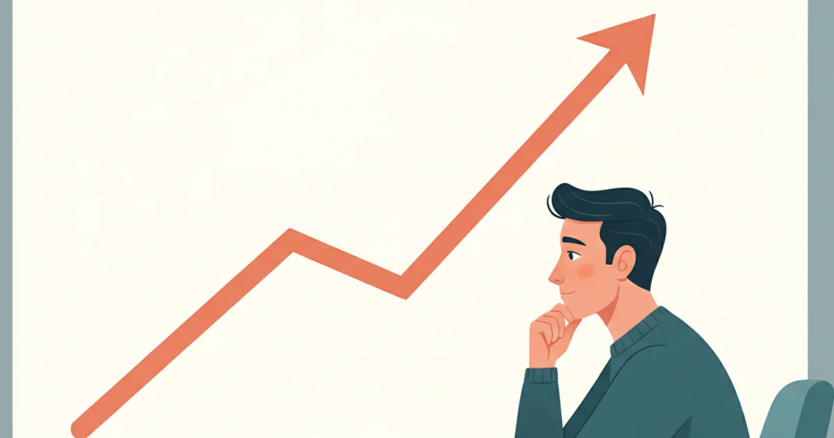 Developer studying a rising diagonal line on a graph, representing linear algorithm growth