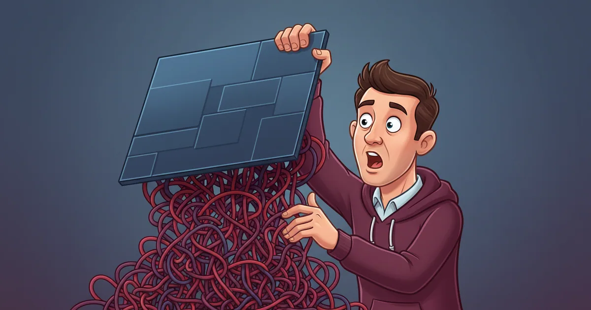 Developer discovering a tangled loop hidden inside clean-looking code