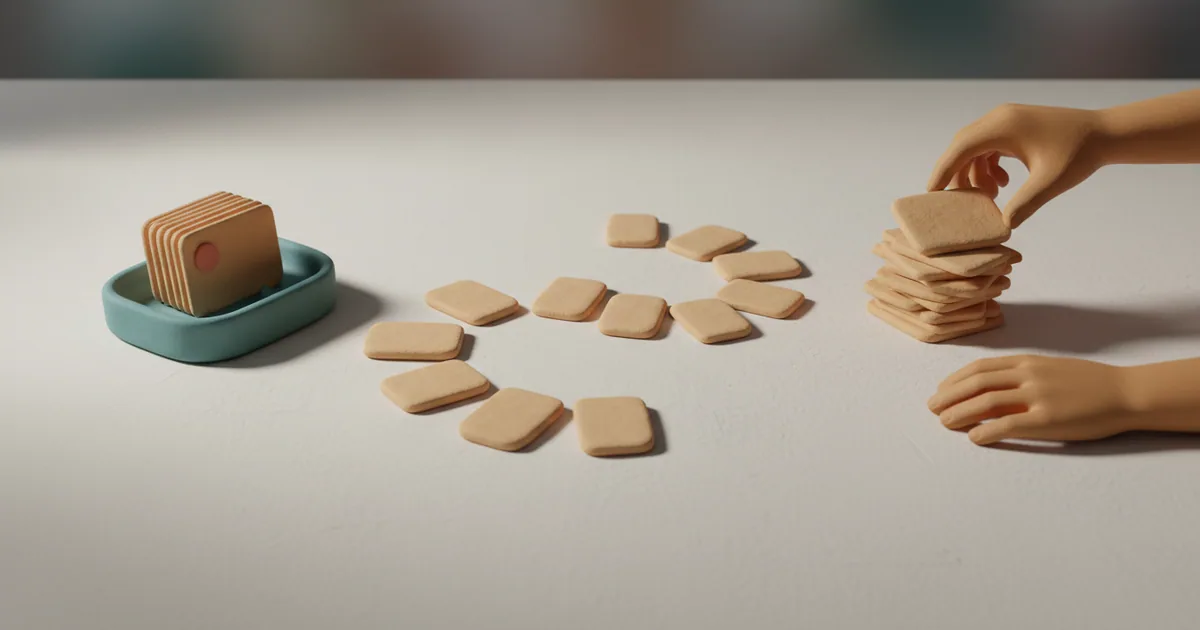 Clay-rendered workspace with organized task cards flowing between a feedback inbox and a shipping board