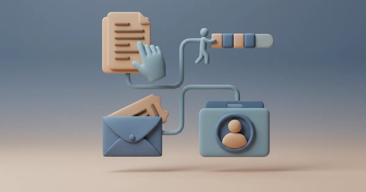 Clay diagram showing four connected portal components as simple geometric shapes
