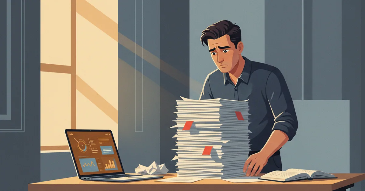 Support team member discovering outdated documents mixed into a chatbot knowledge base