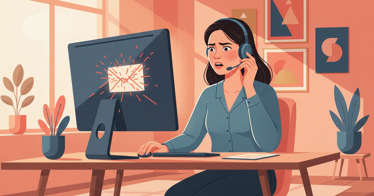 Customer support agent handling an escalated complaint while looking at conflicting information