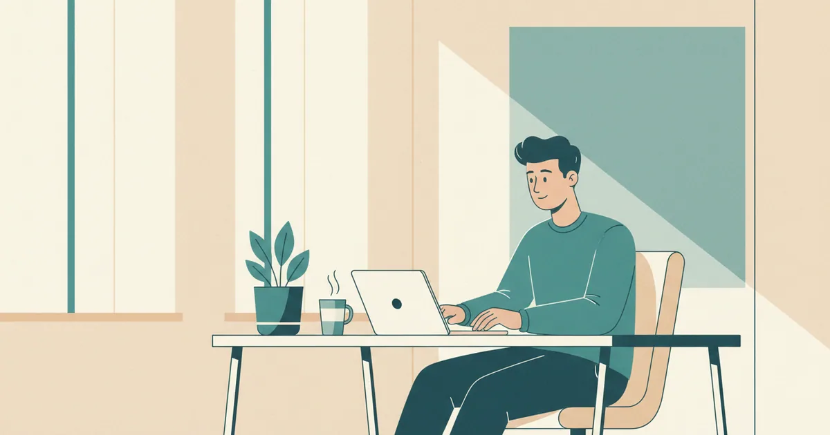 Marketing team member scheduling social posts on laptop in bright modern office